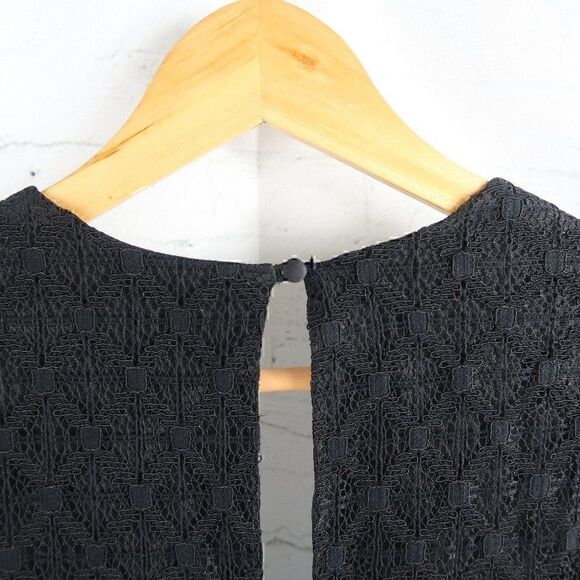 LA MAISON TALULAH BLACK V NECK LONG LACE SLEEVE PARTY EVENT WEDDING DRESS - Picture 11 of 12